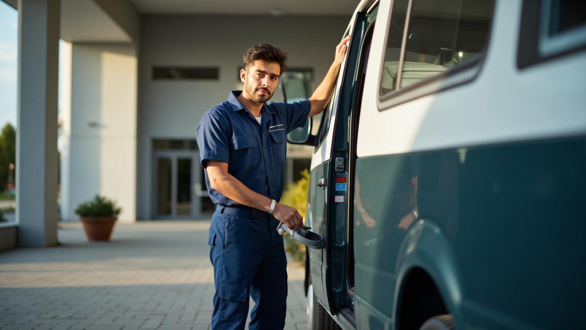 Professional mobile mechanic working on commercial fleet vehicle in Vacaville - on-site repair service